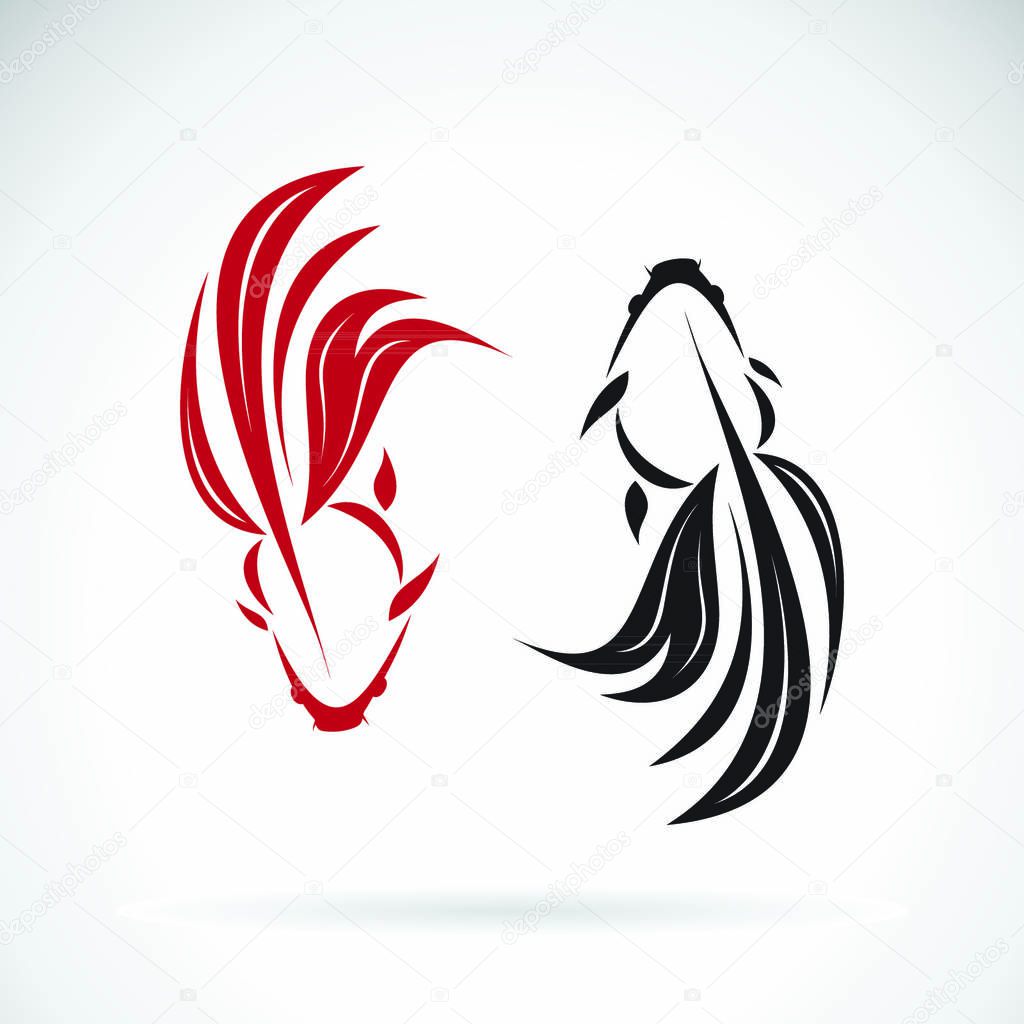 Vector of goldfish design on white background, Pet. Animals.