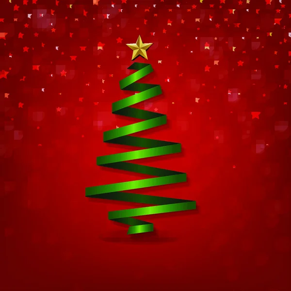 Feliz Navidad Postal Con Malla Gradiente Vector Ilustración — Vector de stock