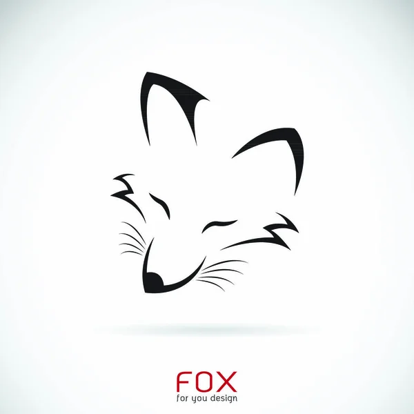 Vecteur Motif Visage Renard Sur Fond Blanc Animaux Sauvages — Image vectorielle