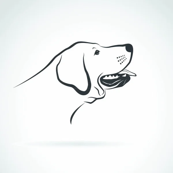 Διάνυσμα Ενός Λαμπραντόρ Κεφαλιού Σκύλου Λευκό Φόντο Κατοικίδιο Ζώα — Διανυσματικό Αρχείο