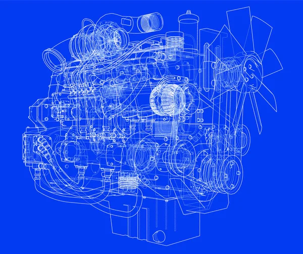 Automotor Vektor Eps10 Format Darstellung Von — Stockvektor