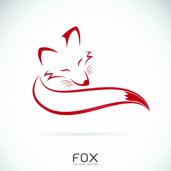 Vecteur Motif Renard Rouge Sur Fond Blanc Animaux Sauvages Illustration — Image vectorielle