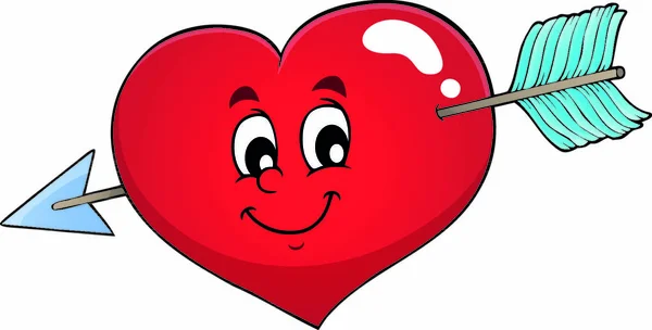 Valentine Heart Konu Resmi Eps10 Vektör Illüstrasyonu — Stok Vektör