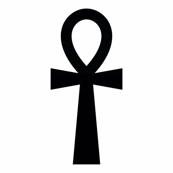 Coptic Cross Ankh Icon Black Color Vector Illustration Flat Style — Stock Vector
