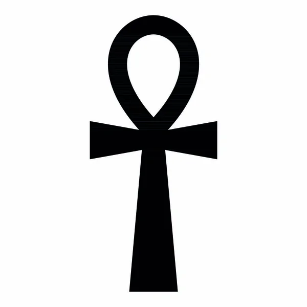 The ankh egyptian cross. Vector illustration. Antique black ankh