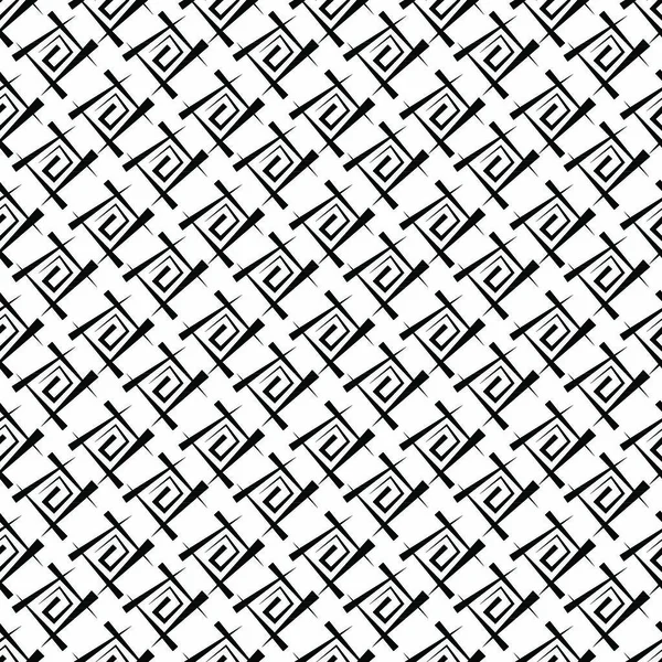 Černobílé Abstraktní Pozadí Bezešvé Textury Sady Čar Spirál Vektorové Ilustrace — Stockový vektor