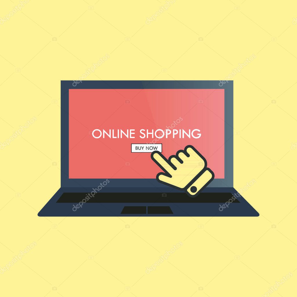 Concepto de compras online, marketing móvil y digital. Conjunto de