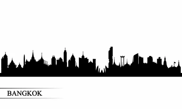 Bangkok City Skyline Silhouette Background Vector Illustration — стоковий вектор