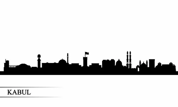 Kabuler Stadtsilhouette Hintergrund Vektorillustration — Stockvektor