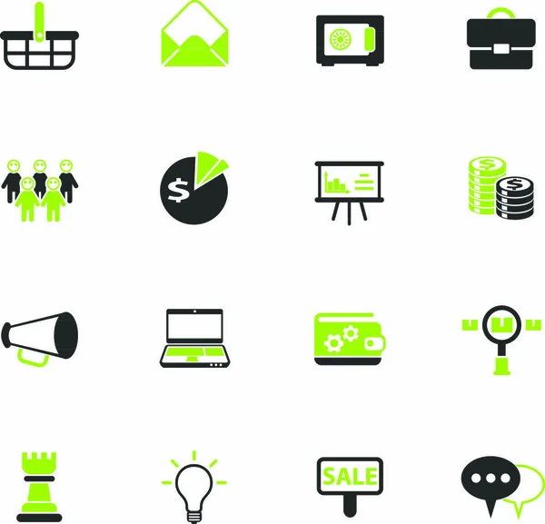 Iconos Color Vectorial Marketing Para Diseño Web Interfaz Usuario — Vector de stock