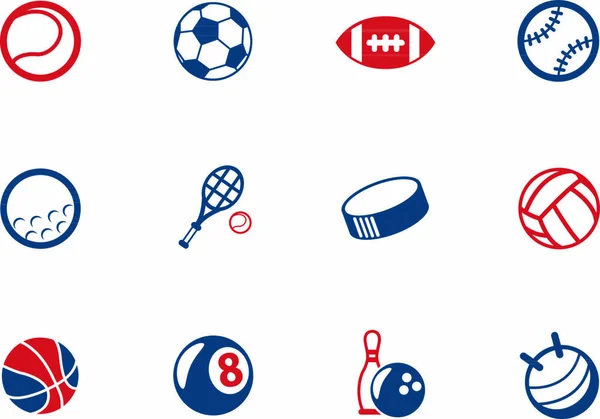 Sportbälle Vektor Icons Für Web Und User Interface Design — Stockvektor