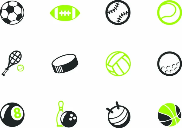 Sportbälle Vektor Icons Für Web Und User Interface Design — Stockvektor