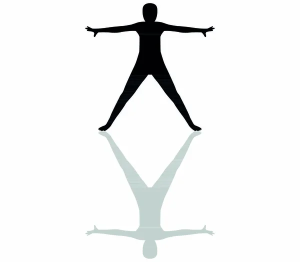 Posición Yoga Icono Plano Ilustración Vectorial — Vector de stock