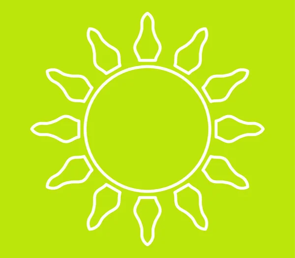 太陽のフラットアイコン ベクトルイラスト — ストックベクタ