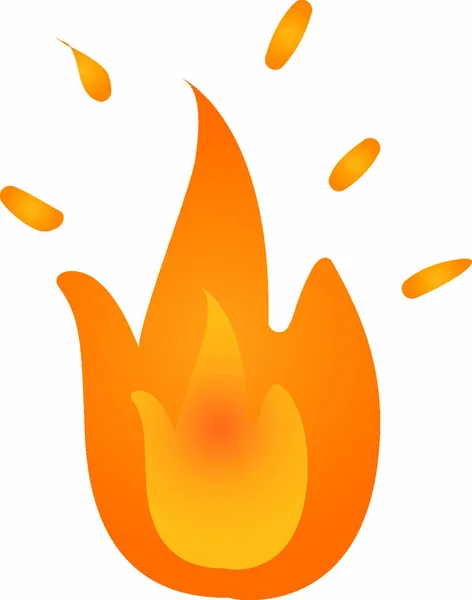 Logo Fire Rojo Fuego Amarillo Vector — Archivo Imágenes Vectoriales