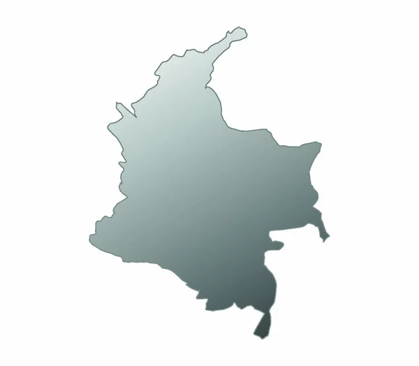 Colombia Mappa Icona Piatta Illustrazione Vettoriale — Vettoriale Stock