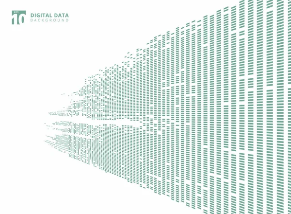 Abstrakt Teknik Digital Data Fyrkantig Grå Mönster Pixel Prespektiv Bakgrund — Stock vektor