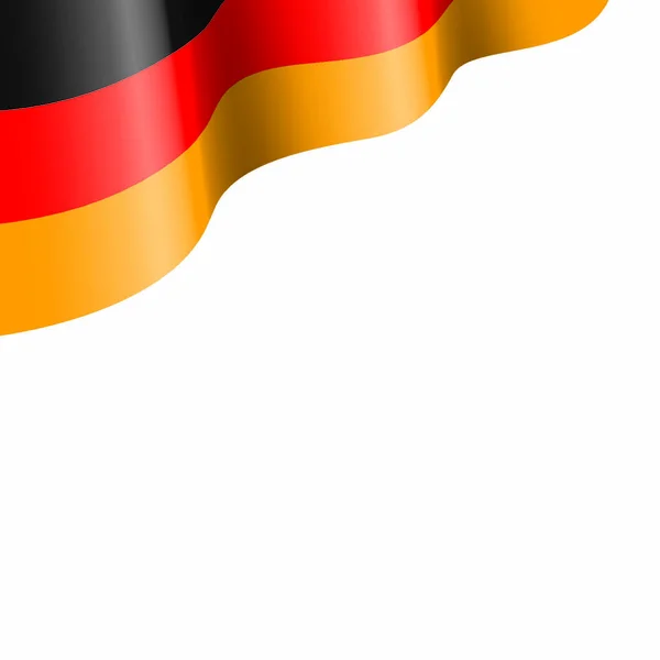 Tyskland Flagga Vektor Illustration Vit Bakgrund — Stock ...