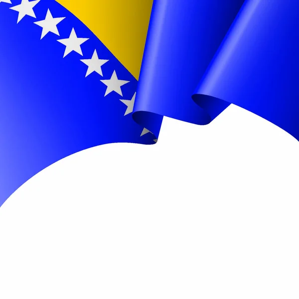Bosnië Herzegovina Vlag Vector Illustratie Een Witte Achtergrond — Stockvector