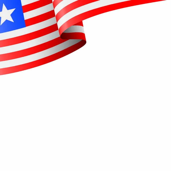 利比里亚国旗 白色背景上的矢量插图 — 图库矢量图片