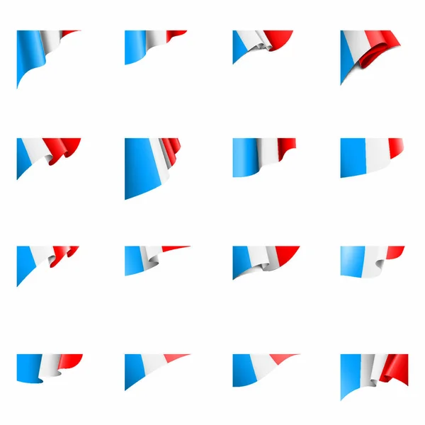 Bandera Francia Ilustración Vectorial Sobre Fondo Blanco — Vector de stock