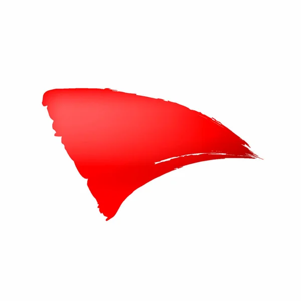 Pincel Tinta Vermelha Sobre Fundo Branco — Vetor de Stock