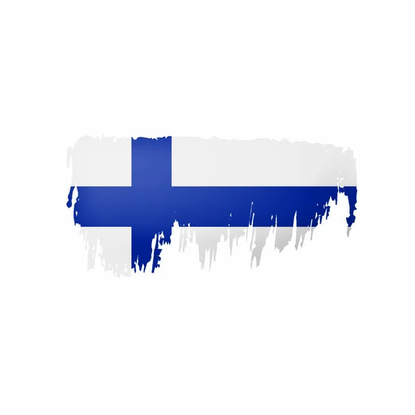 Bandera Finlandia Ilustración Vectorial Sobre Fondo Blanco — Vector de stock