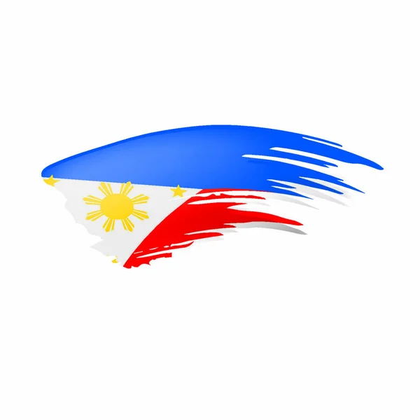 Philippines Flag Vector Illustration White Background — Stock Vector