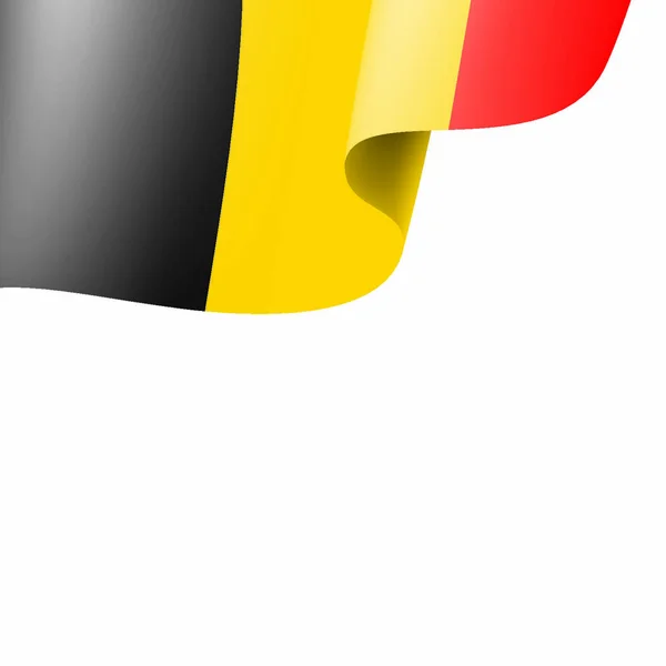 Drapeau Belgique Illustration Vectorielle Sur Fond Blanc — Image vectorielle
