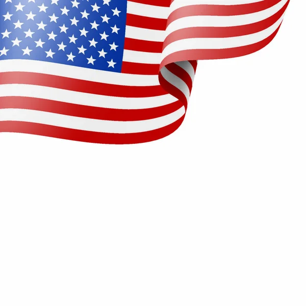 美国国旗 白色背景上的矢量插图 — 图库矢量图片