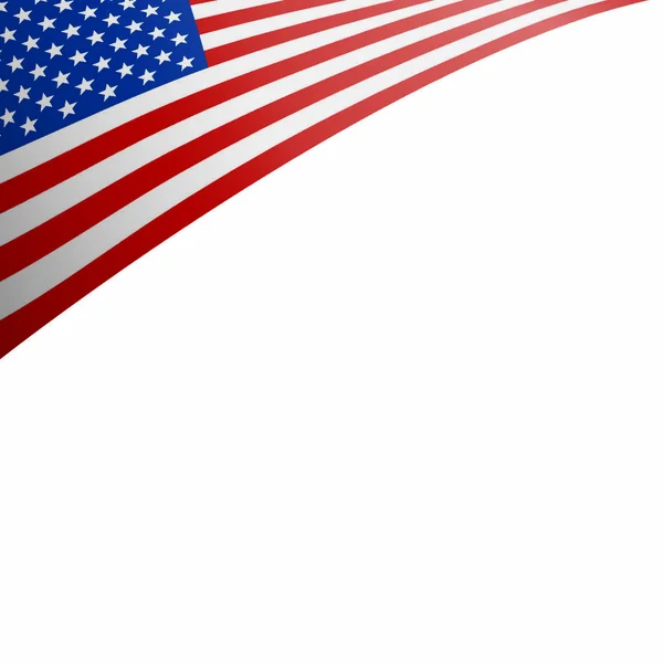 美国国旗 白色背景上的矢量插图 — 图库矢量图片