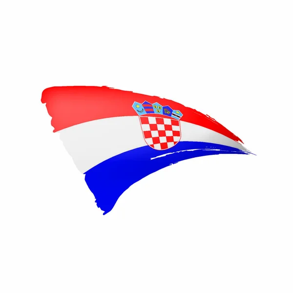 Croatia Flag Vector Illustration White Background — Stock Vector