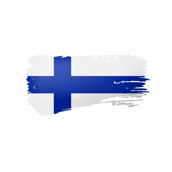 Bandera Finlandia Ilustración Vectorial Sobre Fondo Blanco — Vector de stock