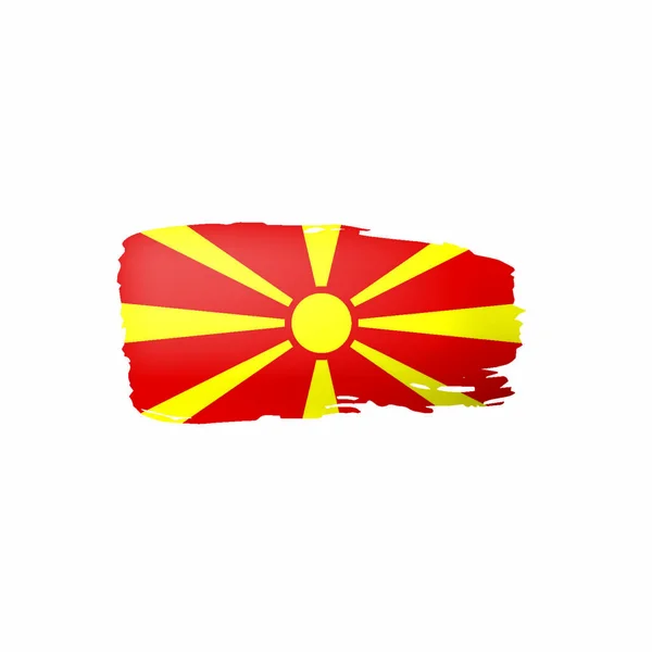 Macedónia Bandeira Ilustração Vetorial Sobre Fundo Branco — Vetor de Stock