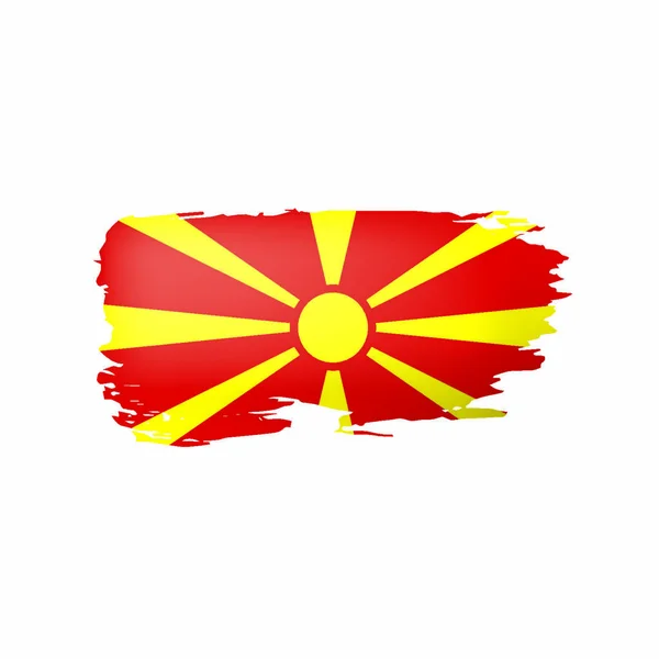 Macedónia Bandeira Ilustração Vetorial Sobre Fundo Branco — Vetor de Stock