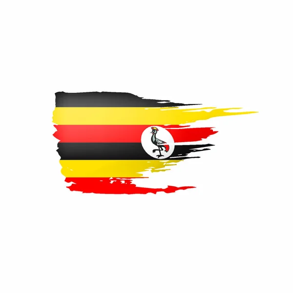 Bandeira Uganda Ilustração Vetorial Sobre Fundo Branco —  Vetores de Stock