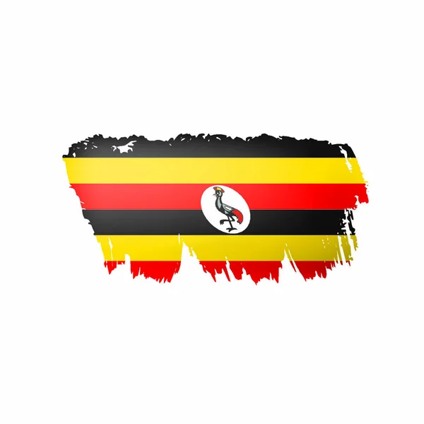 Bandeira Uganda Ilustração Vetorial Sobre Fundo Branco —  Vetores de Stock