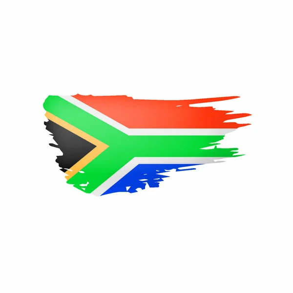 Bandera Sudáfrica Ilustración Vectorial Sobre Fondo Blanco — Vector de stock