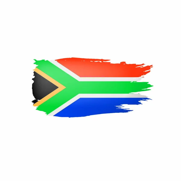 Bandera Sudáfrica Ilustración Vectorial Sobre Fondo Blanco — Archivo Imágenes Vectoriales