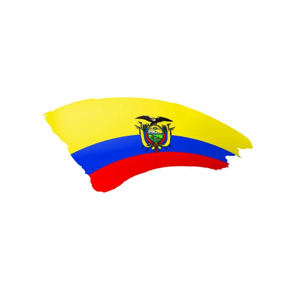 Bandera Ecuador Ilustración Vectorial Sobre Fondo Blanco — Archivo Imágenes Vectoriales