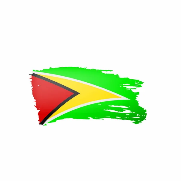 Guyana Vlag Vector Illustratie Een Witte Achtergrond — Stockvector