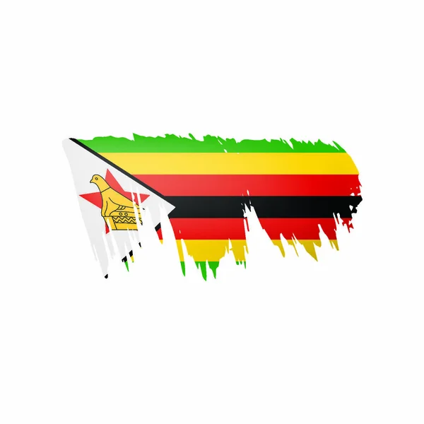 Zimbabwe Flag Vector Illustration White Background — Stock Vector