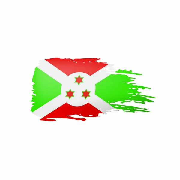 Burundi Flag Vector Illustration White Background — Stock Vector