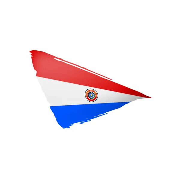 Flagge Paraguays Vektorabbildung Auf Weißem Hintergrund — Stockvektor