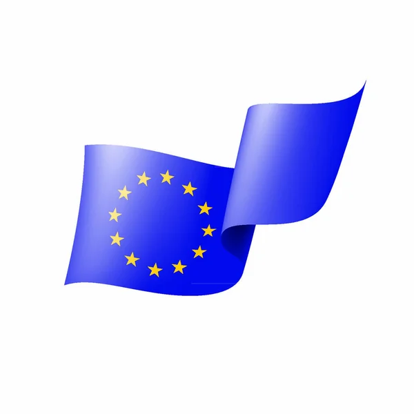 Bandera Unión Europea Ilustración Vectorial Sobre Fondo Blanco — Vector de stock