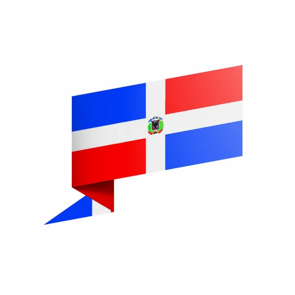 Dominicana Flagga Vektorillustration Vit Bakgrund — Stock vektor