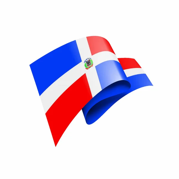 Dominicana Nationale Vlag Vectorillustratie Een Witte Achtergrond — Stockvector