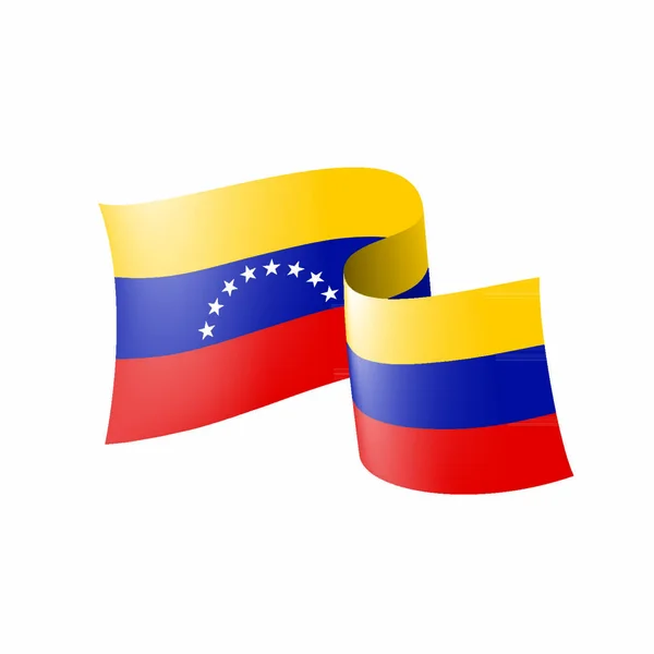 Bandera Nacional Venezuela Ilustración Vectorial Sobre Fondo Blanco — Archivo Imágenes Vectoriales