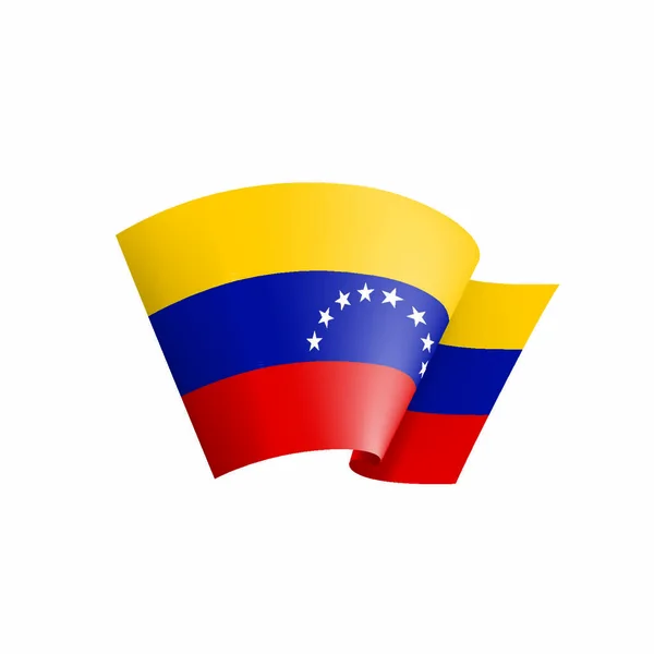 Bandera Nacional Venezuela Ilustración Vectorial Sobre Fondo Blanco — Archivo Imágenes Vectoriales