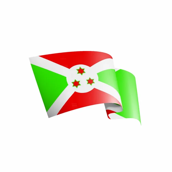 Burundi National Flag Vector Illustration White Background — Stock Vector